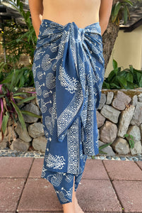 Coral Sunset Sarongs (Blue Wisdom  Tree)