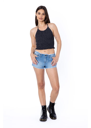 La Paz Knit Halter Top (Black)