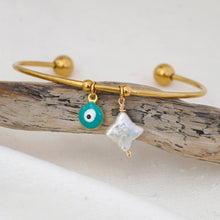 Load image into Gallery viewer, Isla Ph Haliya Evil Eye Charm Bangle - KS Boardriders Surf Shop