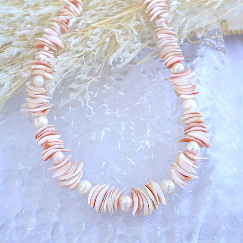 Isla PH Nu Sunset Shell & Pearl Necklace - KS Boardriders Surf Shop