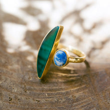 Load image into Gallery viewer, Isla PH Sodalite Stone &amp; Colored Glass Adjustable Ring - KS Boardriders Surf Shop