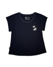 Load image into Gallery viewer, KS Beach Break Womens Tee (Navy Blue) - KS Boardriders Surf Shop