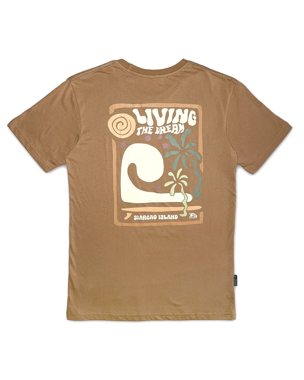 KS Big Wave Mens Tee (Tan) - KS Boardriders Surf Shop