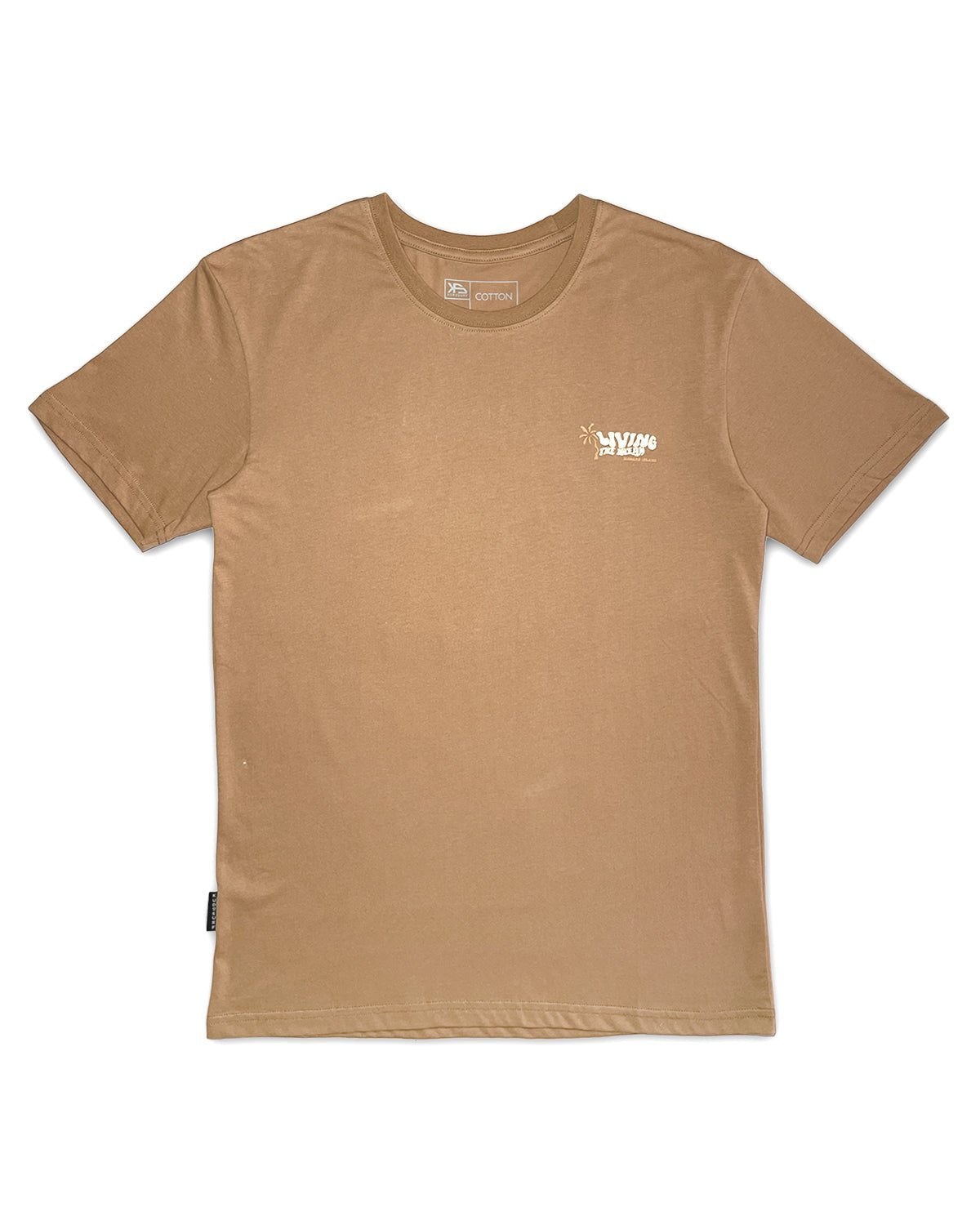 KS Big Wave Mens Tee (Tan) - KS Boardriders Surf Shop