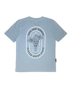 KS Happy Vibes Kids Tee (Sky Blue) - KS Boardriders Surf Shop