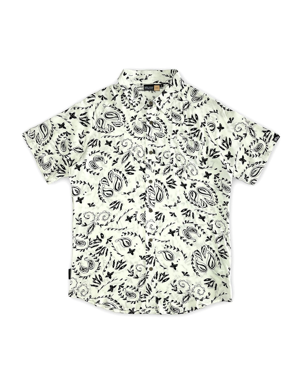 KS Jimo Mens Top (Boteh White) - KS Boardriders Surf Shop