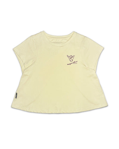 KS Shaka Womens Tee (Bone) - KS Boardriders Surf Shop