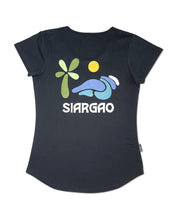 Load image into Gallery viewer, KS Siargao Island Paradise Womens Tee (Black) - KS Boardriders Surf Shop