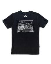 Load image into Gallery viewer, KS Surf Cloud 9 Mens Tee (Black with Center Print) - KS Boardriders Surf Shop