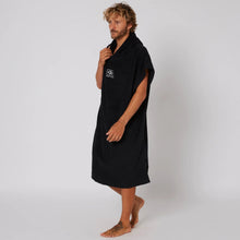 Load image into Gallery viewer, Ocean and Earth Mens Lightweight Hooded Poncho (Black) - KS Boardriders Surf Shop