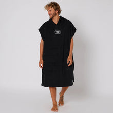 Load image into Gallery viewer, Ocean and Earth Mens Lightweight Hooded Poncho (Black) - KS Boardriders Surf Shop