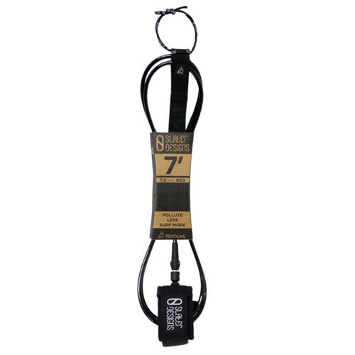 Slater Designs 7ft Regular Leash (Black) - KS Boardriders Surf Shop