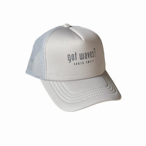 South Swell Got Waves Trucker Cap (Beige/Gray) - KS Boardriders Surf Shop