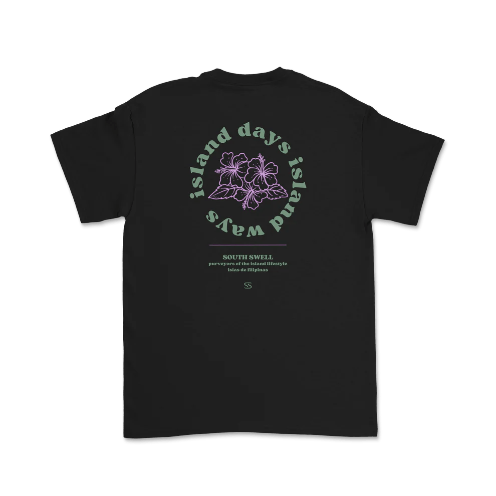 South Swell Island Days Mens Tee (Black) - KS Boardriders Surf Shop