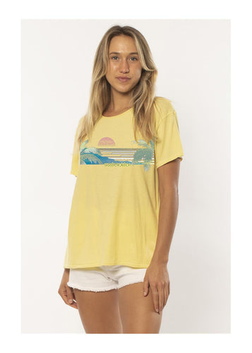 Sisstr Lines Organic Shortsleeve Knit Tee (Pina) - KS Boardriders Surf Shop