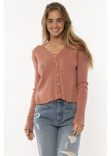 Sisstr Sunburst LS Knit Top (Rose Water) - KS Boardriders Surf Shop